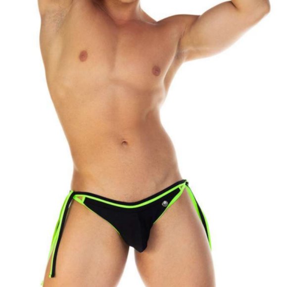 GIGO STRIP BLACK SWIM BRIEF - Picture 3 of 5